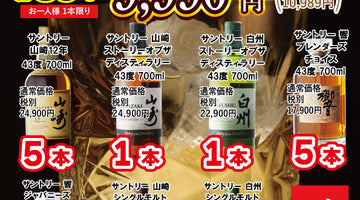 今年最後の運試し！超豪華「ジャパニーズウイスキーくじ」開催決定！！