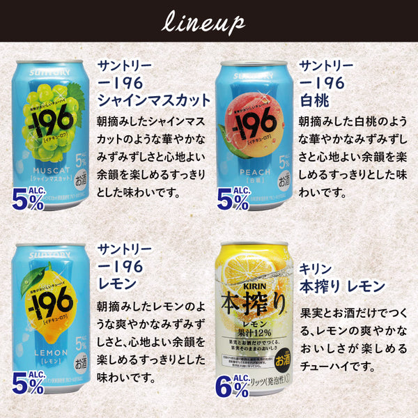 缶チューハイ飲み比べセット 12種類・350ml×12本｜酒匠さんそう
