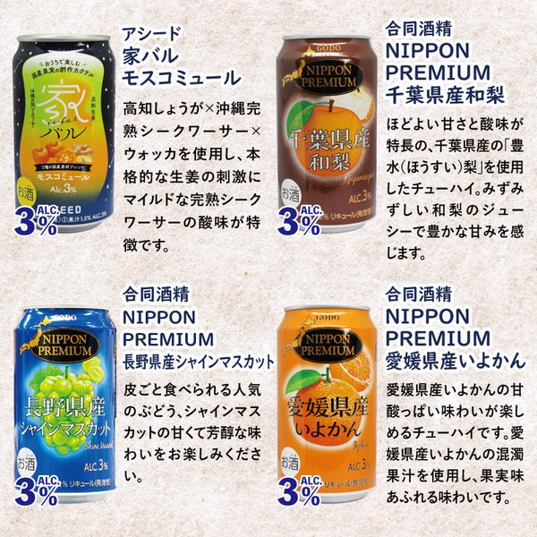 缶チューハイ飲み比べセット 12種類・350ml×12本｜酒匠さんそう