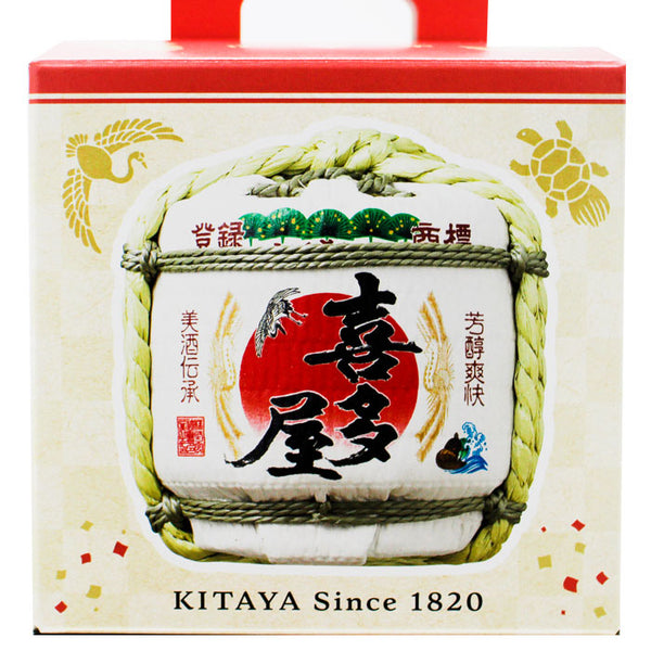 喜多屋 菰樽 300ml | 縁起物ミニ菰樽 福岡八女の日本酒ギフト | 酒匠さんそう