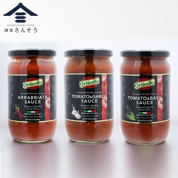 オルティチェロ パスタソース3種セット 680g×3本 | イタリア産 保存料不使用 | 酒匠さんそう