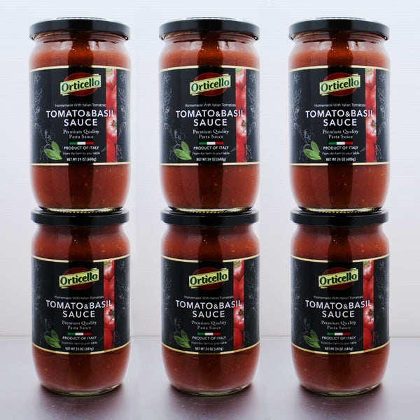 オルティチェロ トマト&バジル パスタソース 680g 6本セット | イタリア産 保存料不使用 | 酒匠さんそう